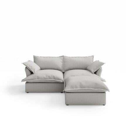 light gray modular sofa loveseat with ottoman