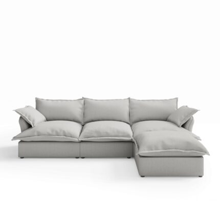 l shape light gray kova modular sofa modern style
